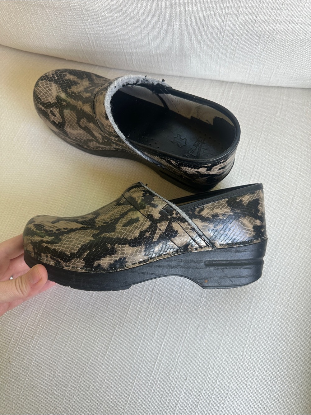 Dansko Clogs Snake Print Leather Size EU 38 / US 7.5–8 - Picture 6 of 8